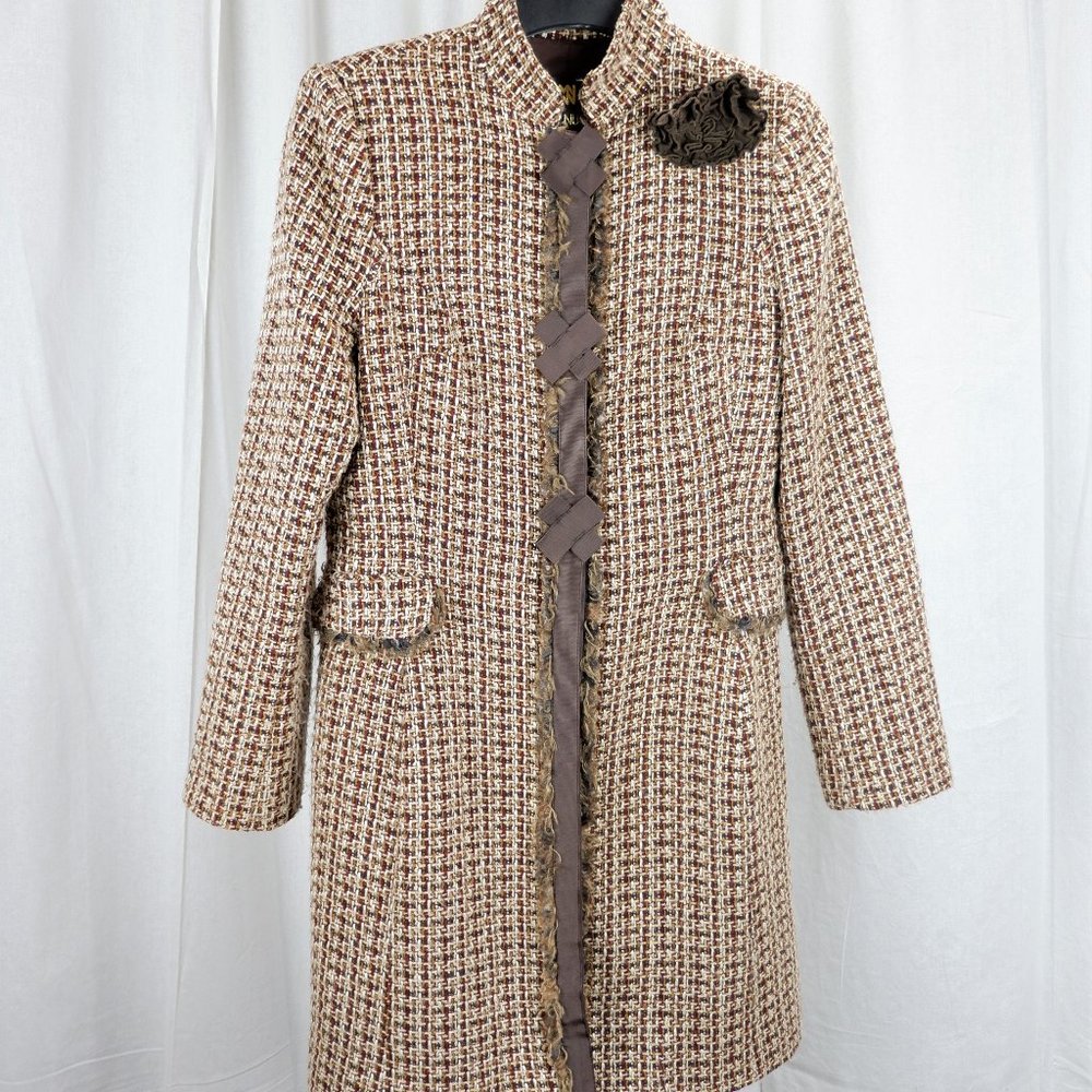 MAX NUGUS HAUTE COUTURE Boucle Tweed Coat
